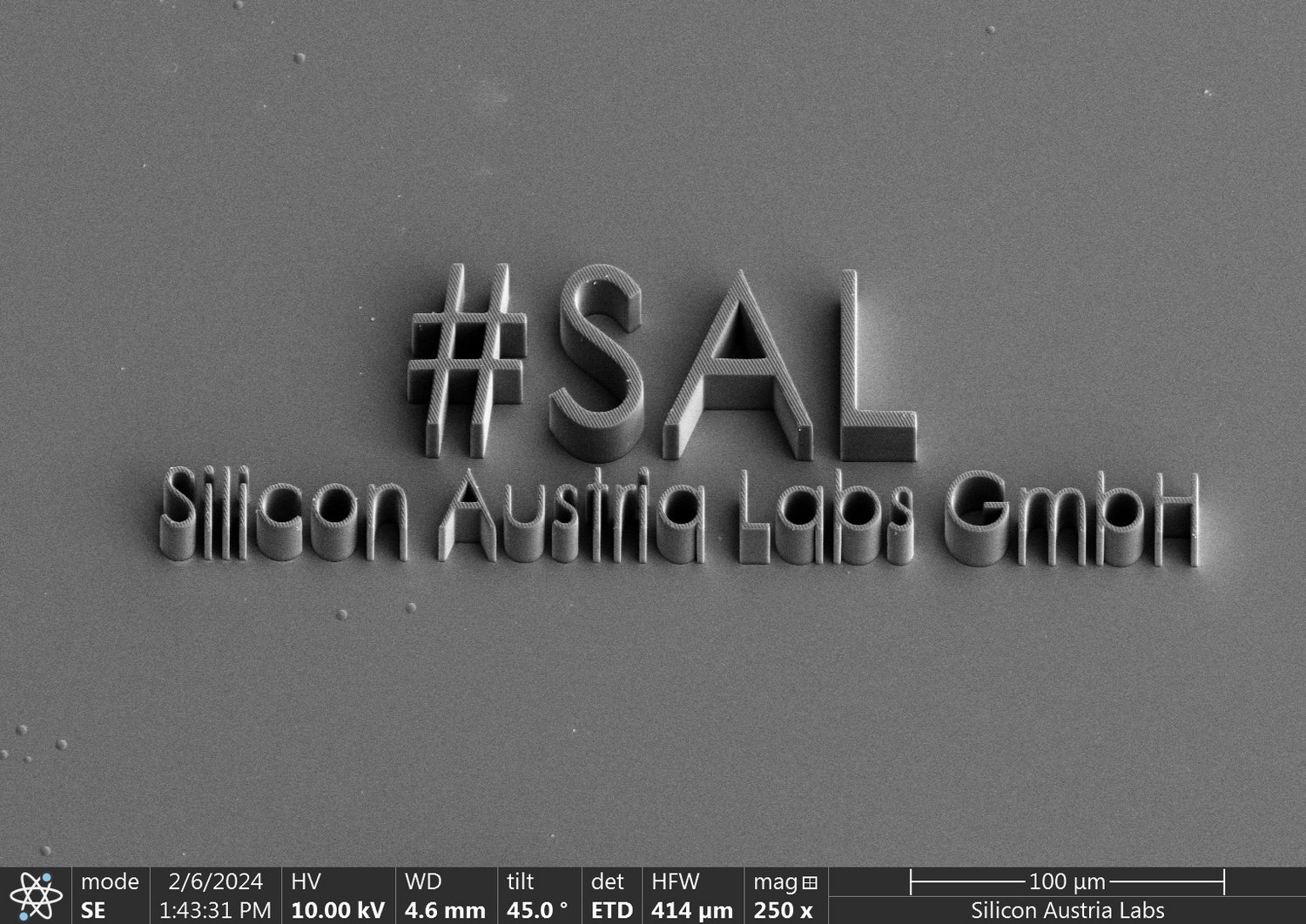 Fabricated structures with 25x objective lens and IP-S resin