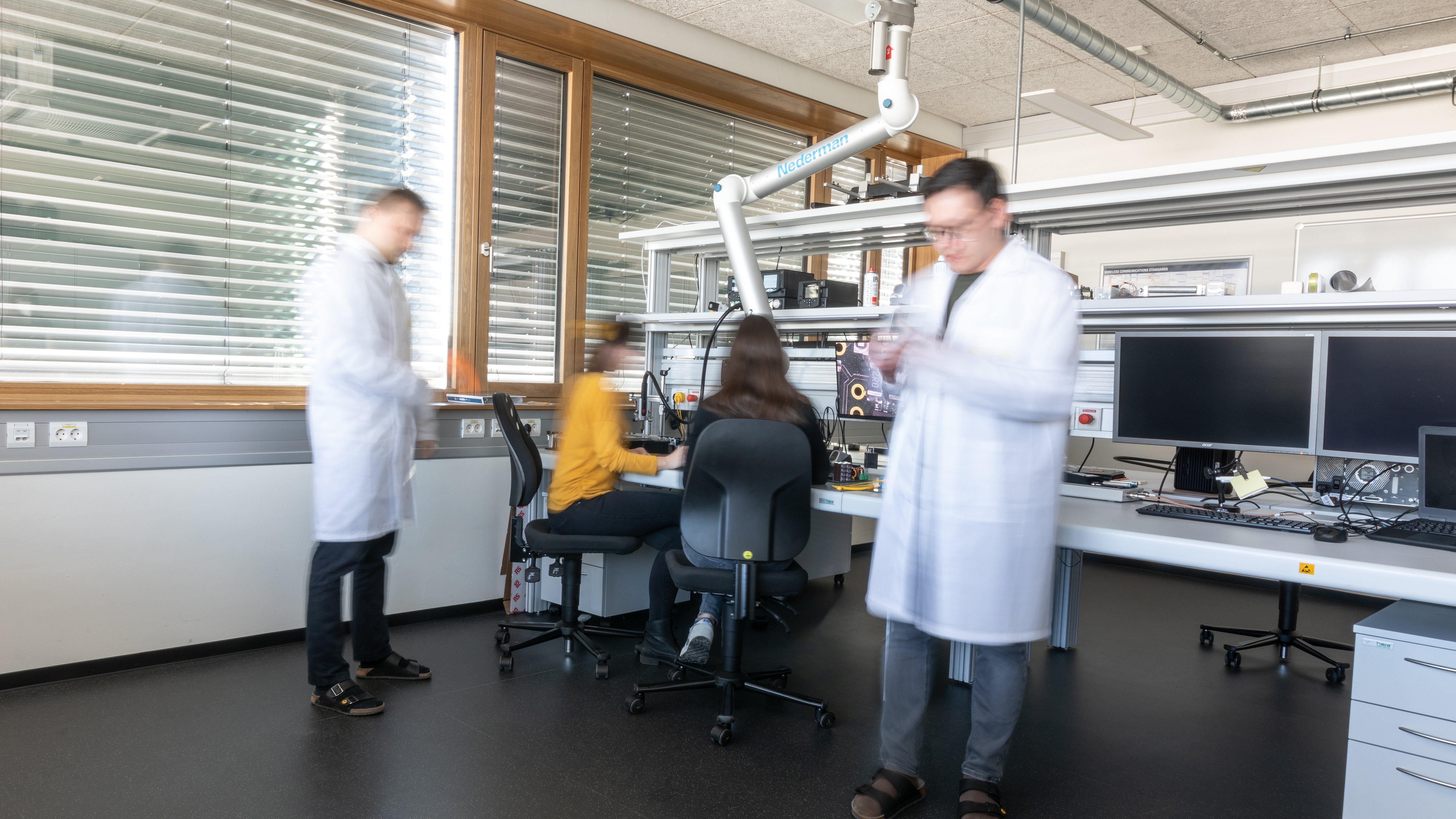 Researchers in a lab