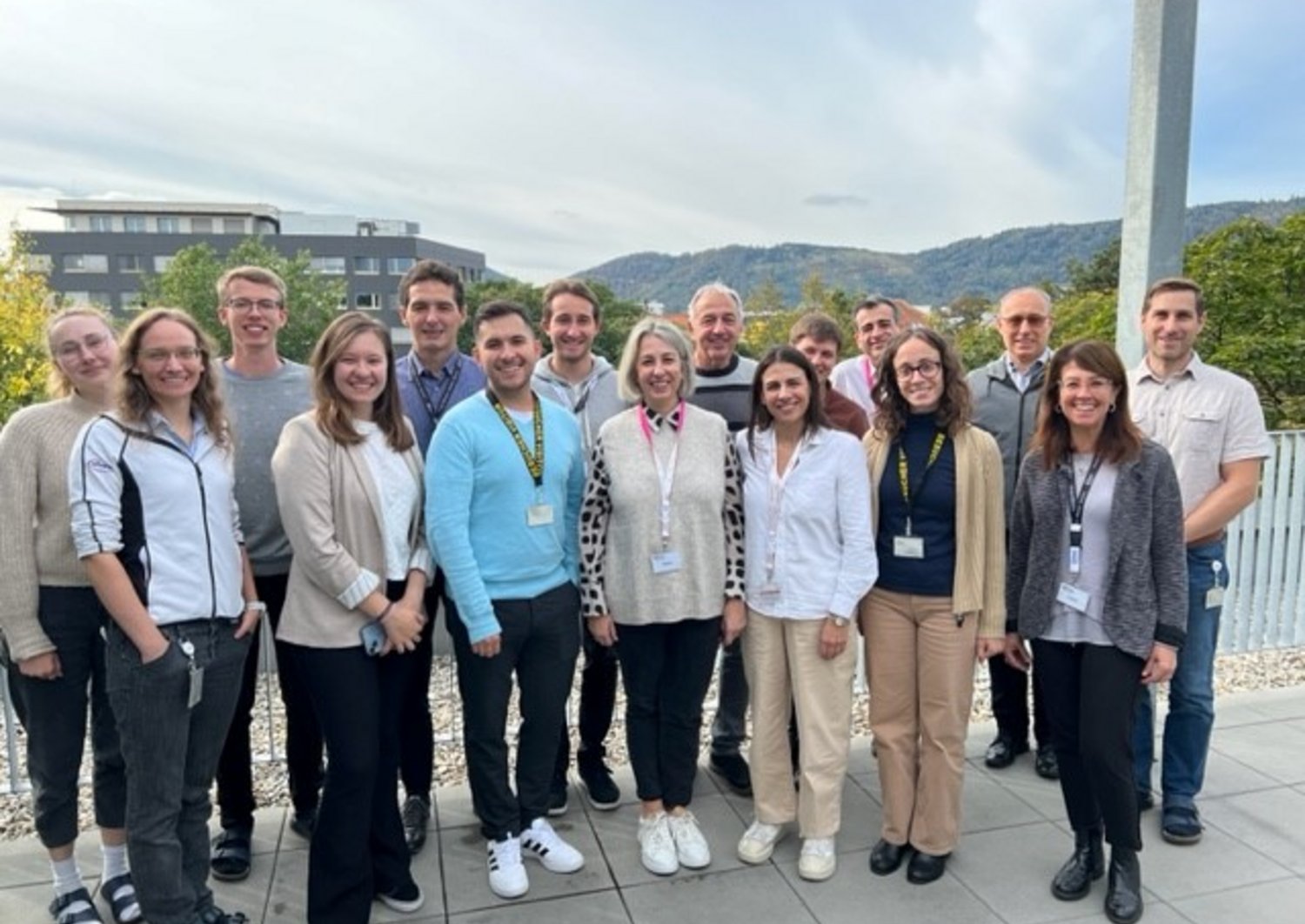 Group picture on a terrace